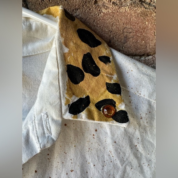 Leopard Print White Blouse - Picture 7 of 13